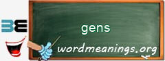 WordMeaning blackboard for gens